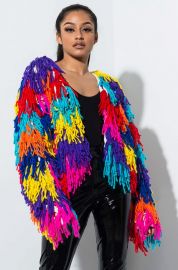 Sassy N Classy Yarn Fringe Cardigan by Shop Akira at Shop Akira